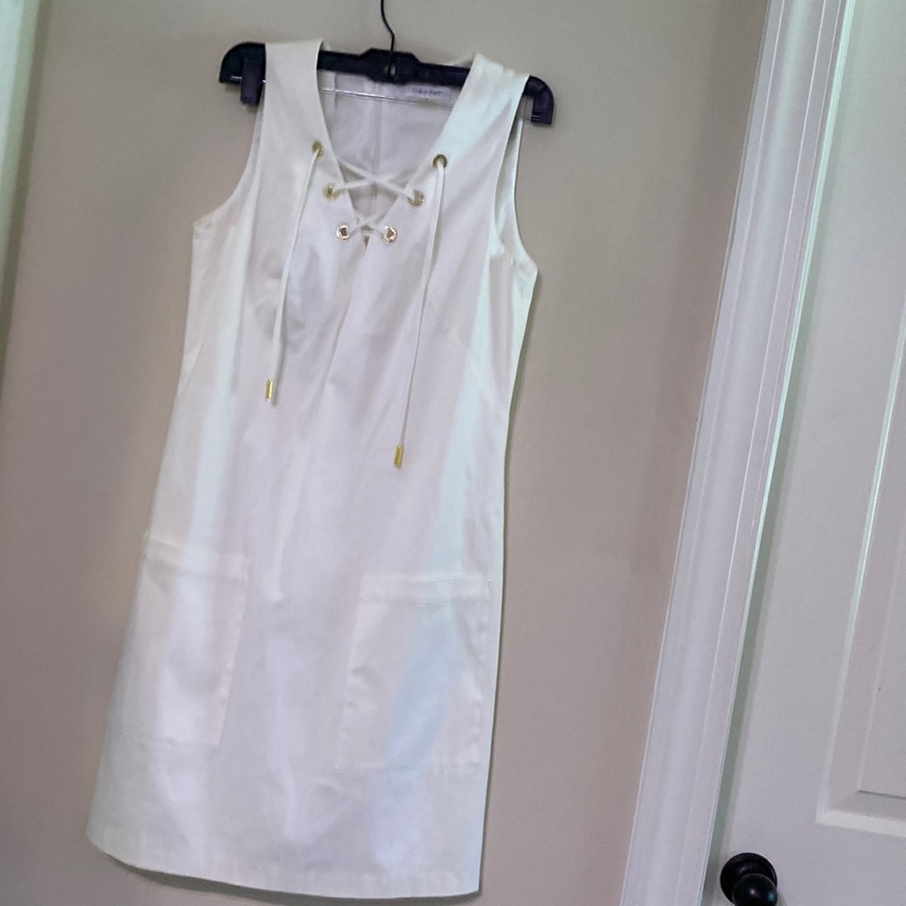 Calvin Klein summer white dress size 6